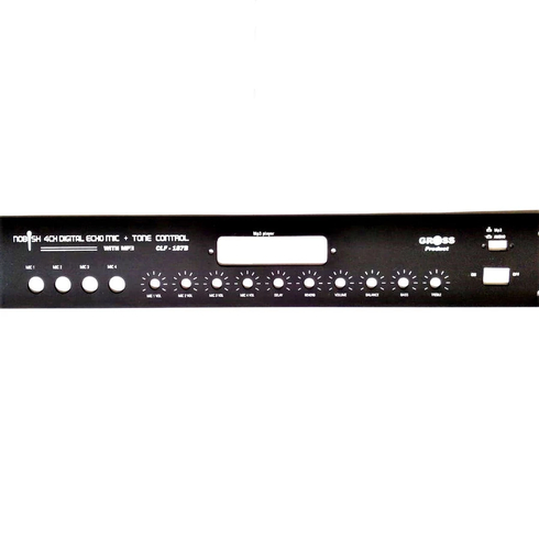 Panel 4CH Digital Echo Mic Tone Control CLF 187B Aluminium Audio Karaoke