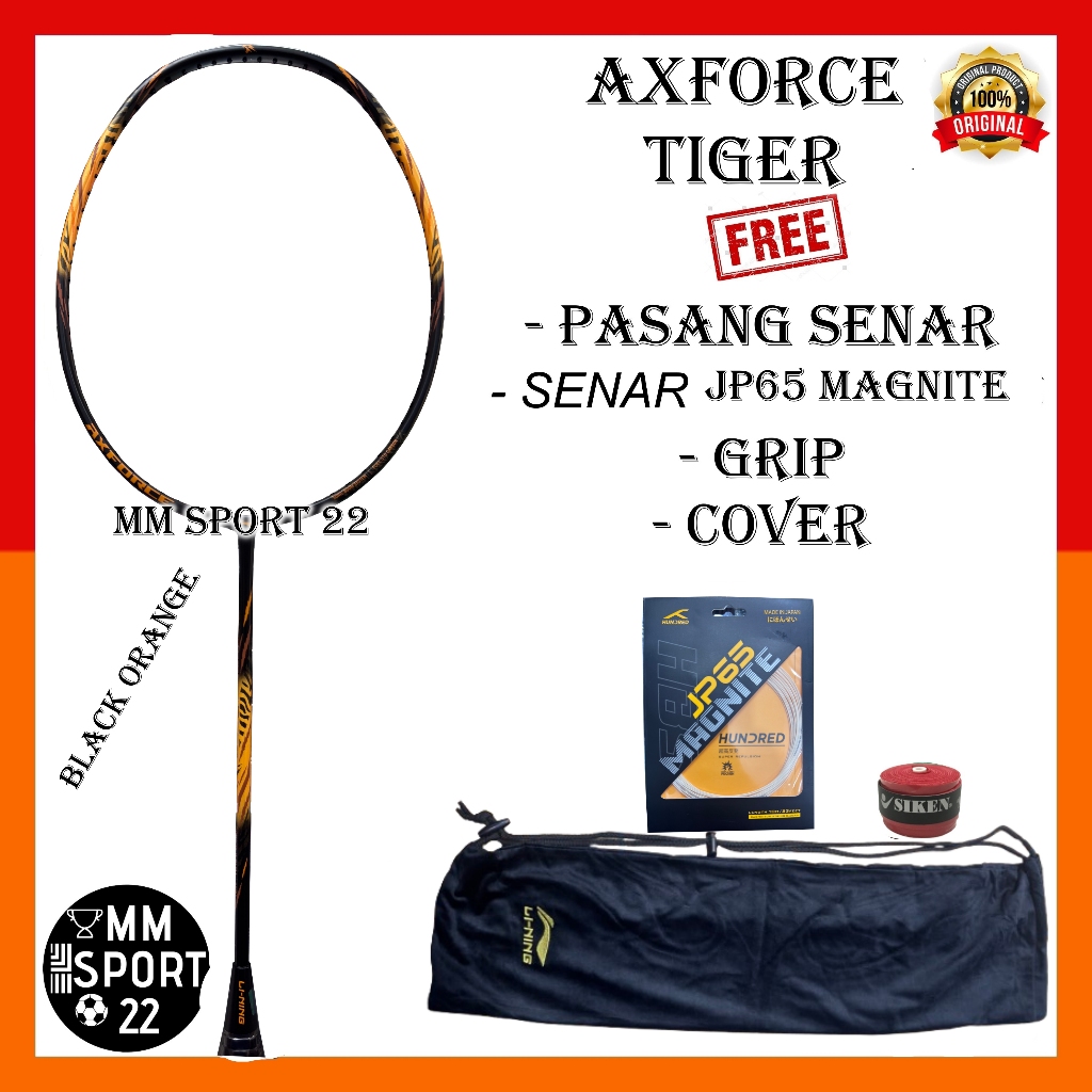 LINING AXFORCE TIGER 5U ORIGINAL RAKET BADMINTON