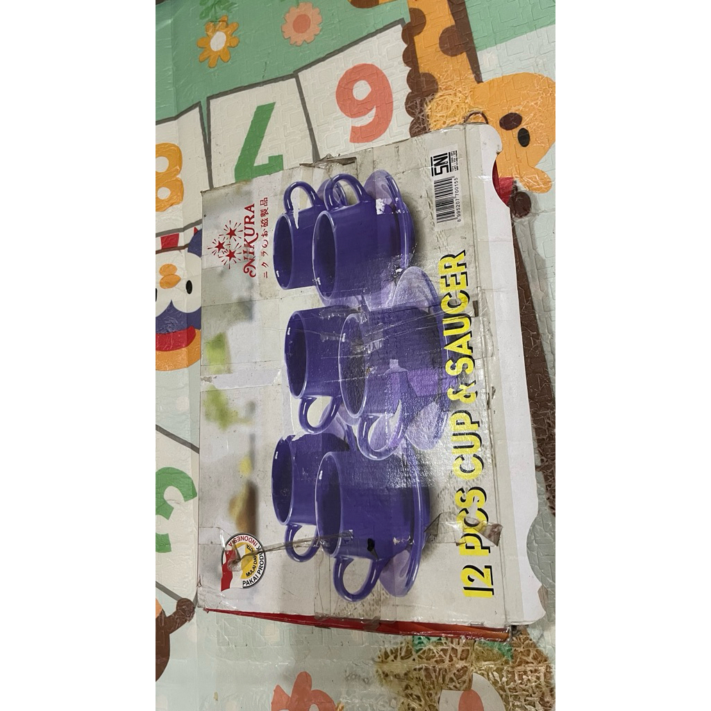 12 Pcs Cup & Saucer Nikura Keramik Hijau