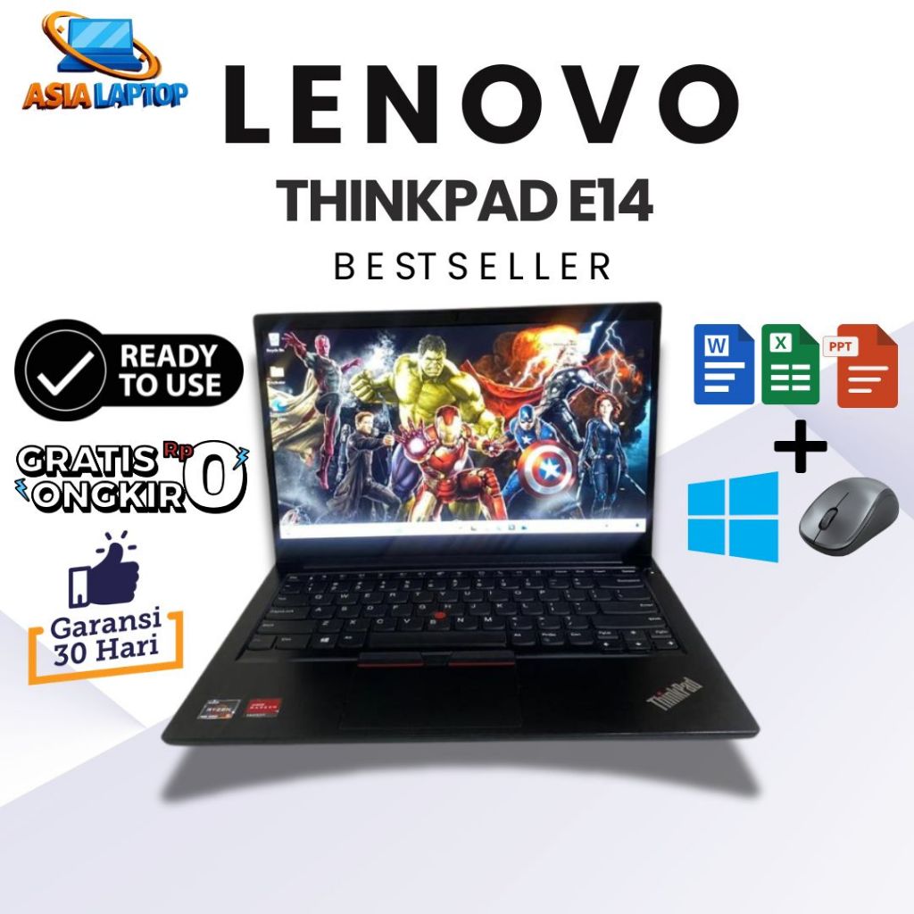 Lenovo Thinkpad E14 Ryzen 5/7 E15 I5/I7 GEN11 RAM 16GB SSD 256 Bergaransi | Original