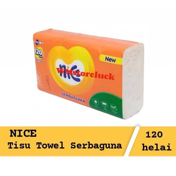 NICE TISSUE TOWEL120sheet 1ply/TISU towel NICE serbaguna 120 helai 1PLY