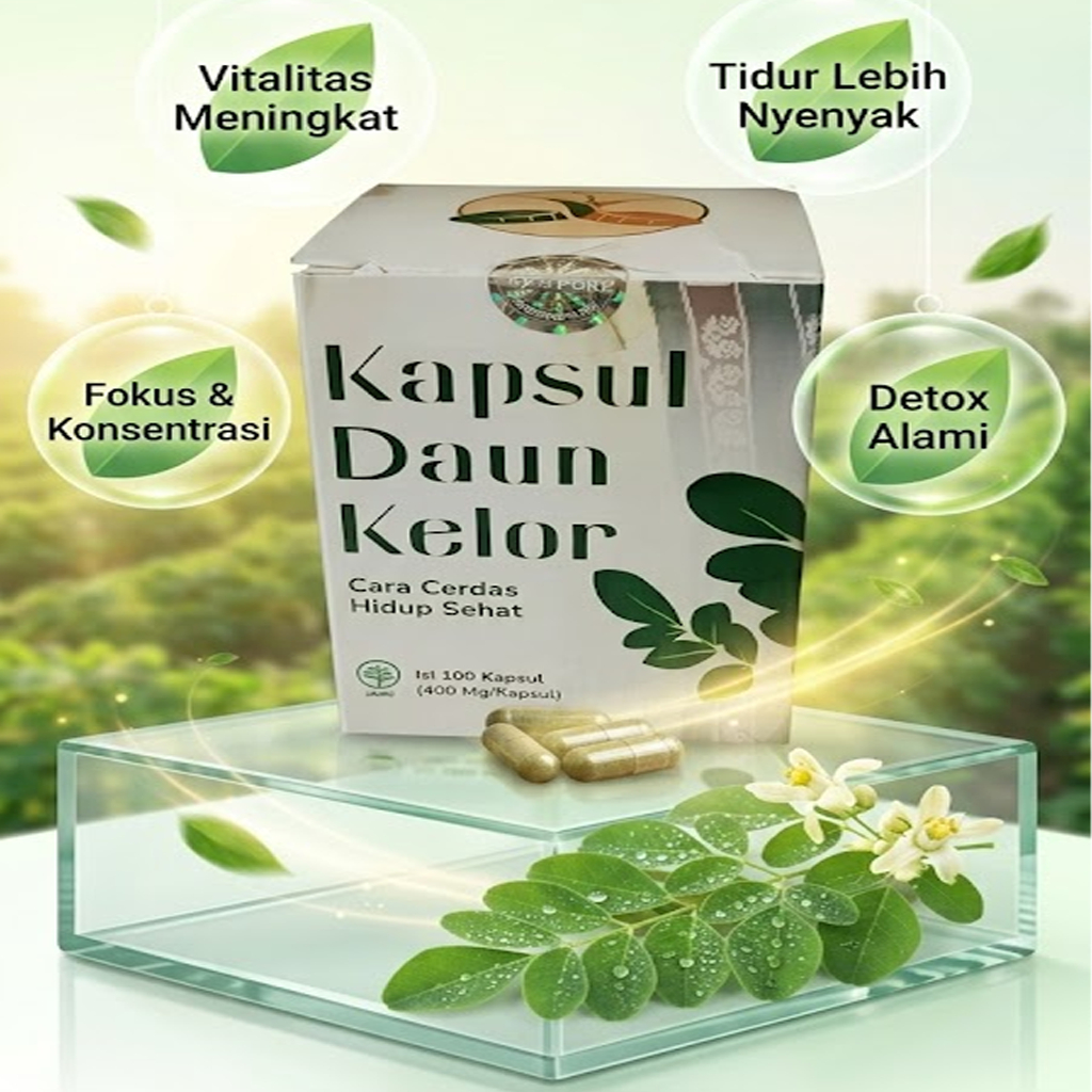 Moreing Health Moringa Capsule Isi 100 Pcs - Ekstrak Daun Kelor Asli NTT Original