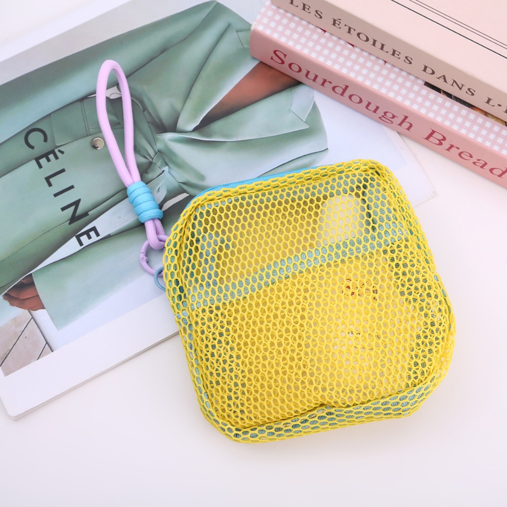 Diskon Go Pc2221 Tas Kecil Jaring Transparan Pouch Kosmetik Serbaguna Portable Dompet Koin Mini