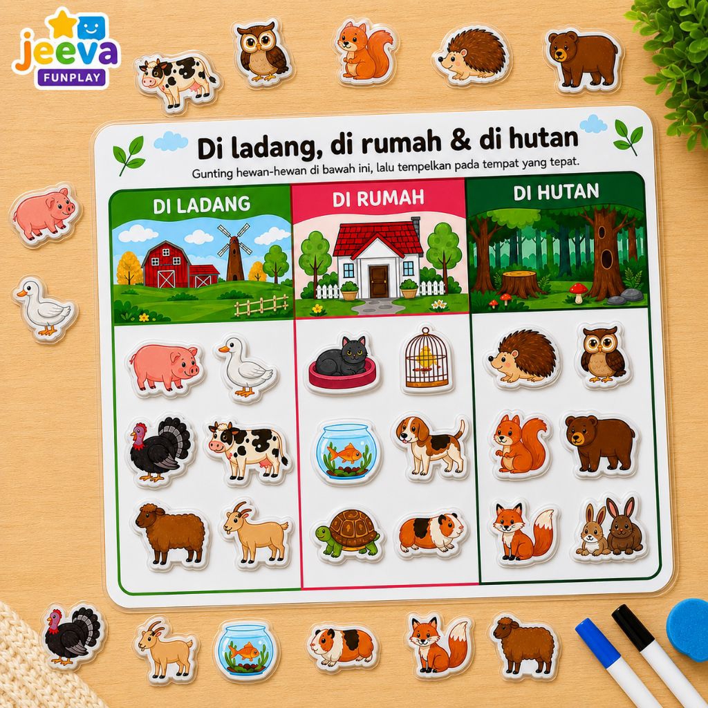JEEVAFUNPLAY BUSSY PAGE | BUSSY BOOK Worksheet lembar kerja anak MAINAN EDUKASI