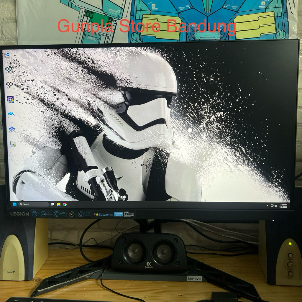 Monitor LED LENOVO LEGION R27Q-30 27" 27 inch IPS 1440p QHD 180Hz Speaker ERGO