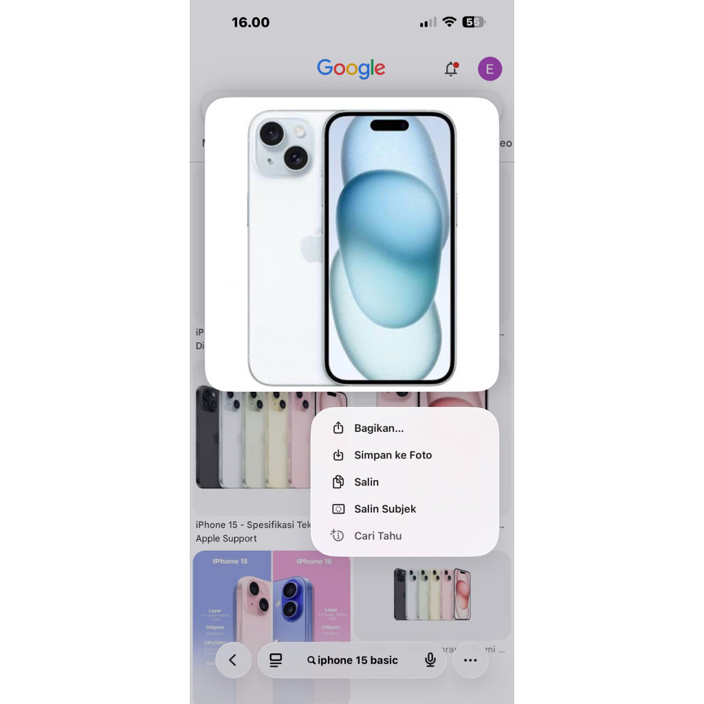 iPhone 15 128GB - Desain Elegan, Kamera Unggulan, Tahan Air