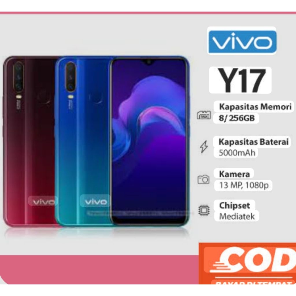 HP VIVO Y17 SECOND Ram 8/ 256 GB MULUS  DAN ORI