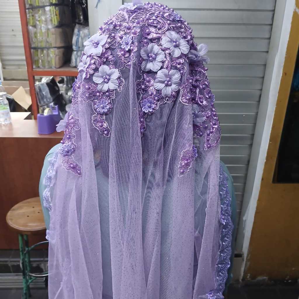 Wedding Veil Pengantin Bunga / Aksesoris Veil Pengantin (PSR)