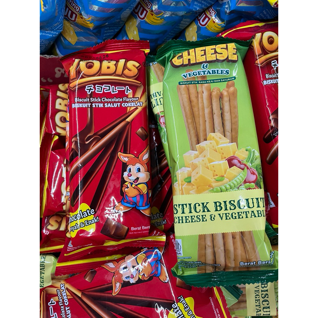Yobis biscuit stick coklat / keju 52 gram