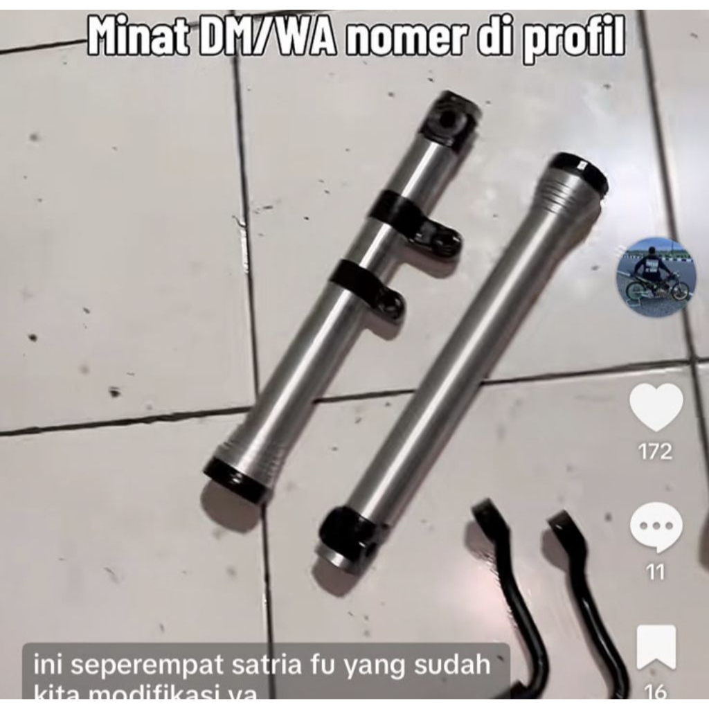 Bottom shock depan FU bubut