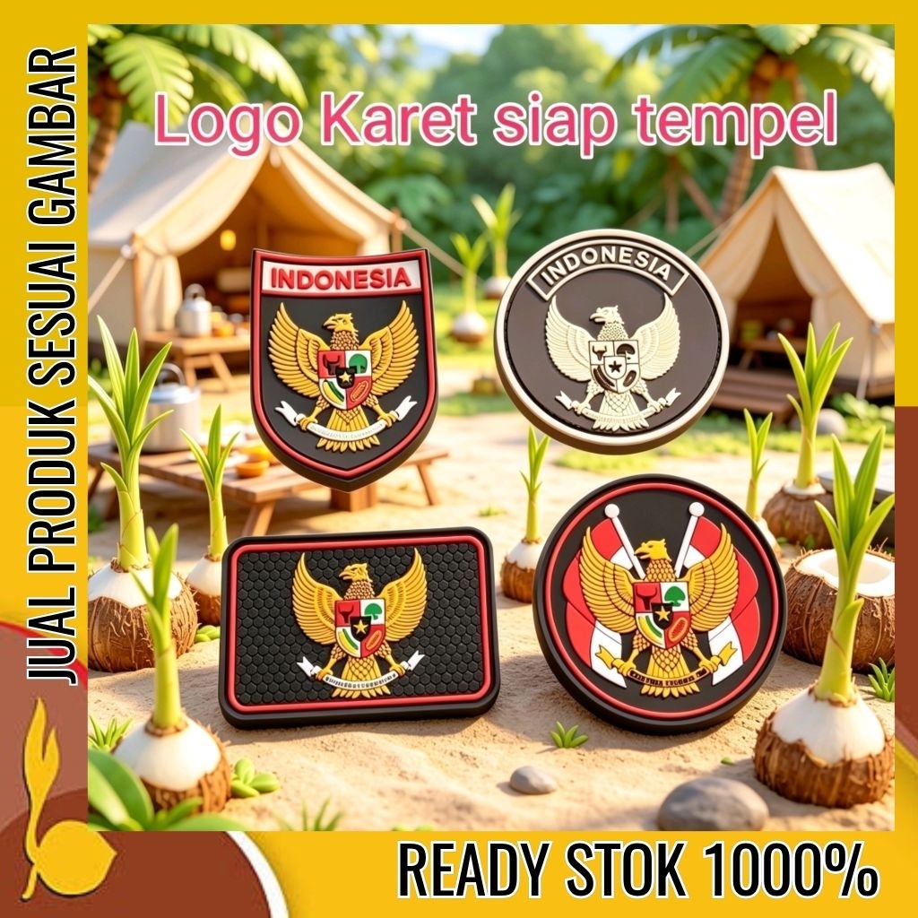 logo karet patch rubber garuda indonesia