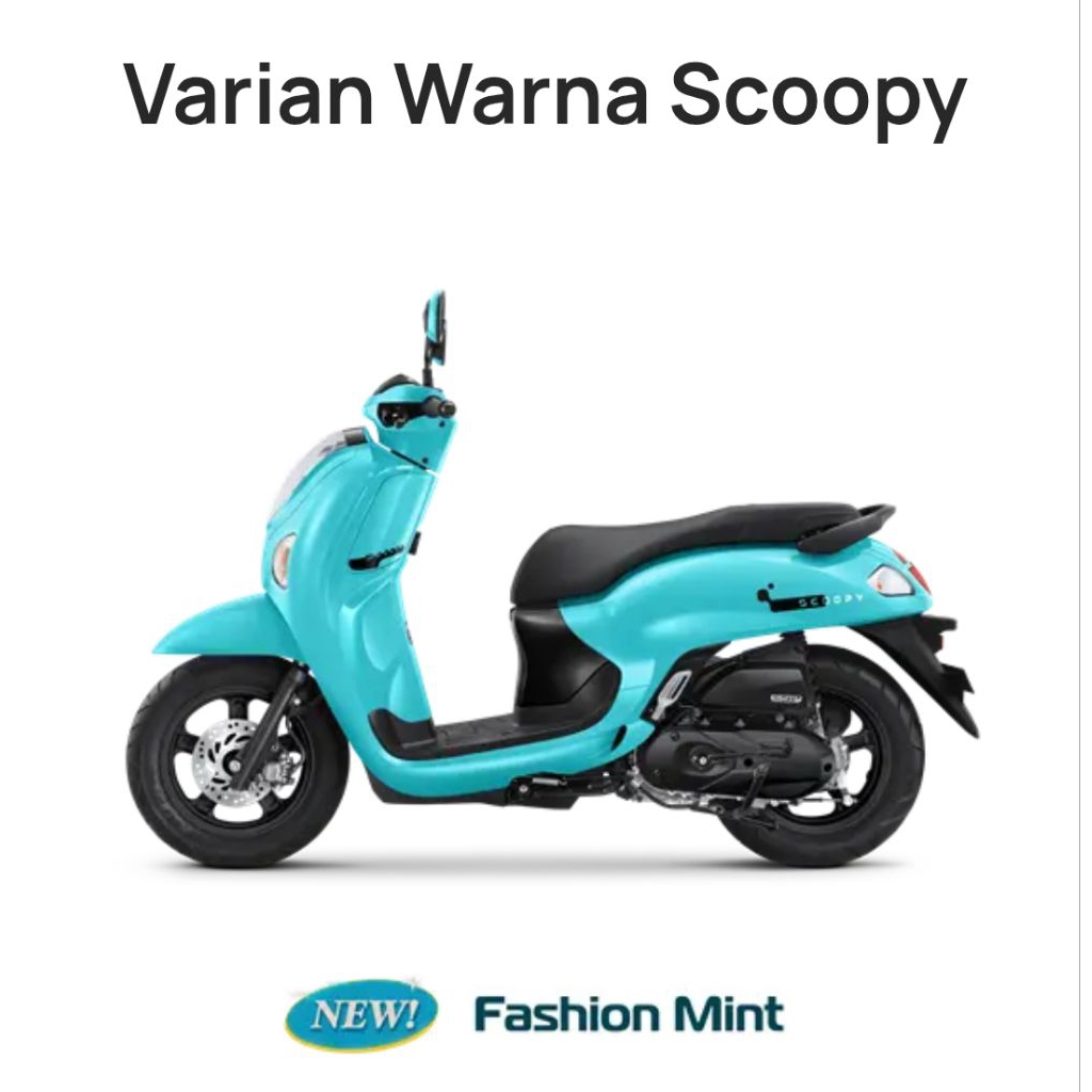 cicilan kartu kredit 0 % - Honda Scoopy fashion cream 2026 sudah bisa cas HP di motor
