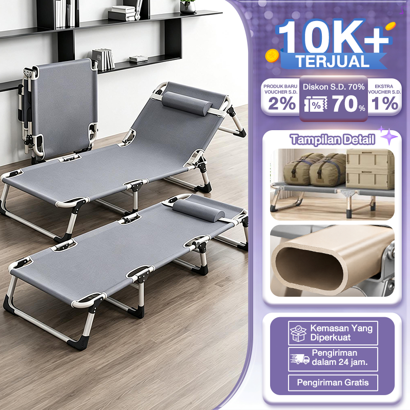Folding Bed Kasur Portable Ranjang Lipat Folding Bed Sofa Santai Outdoor Indoor Bisa Dilipat