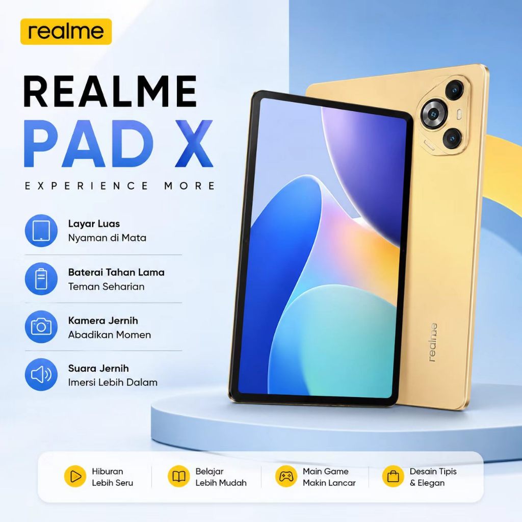 Realme Pad X Tablet 11" 16GB RAM 512GB ROM 4G LTE SIM + WiFi Original Tablet