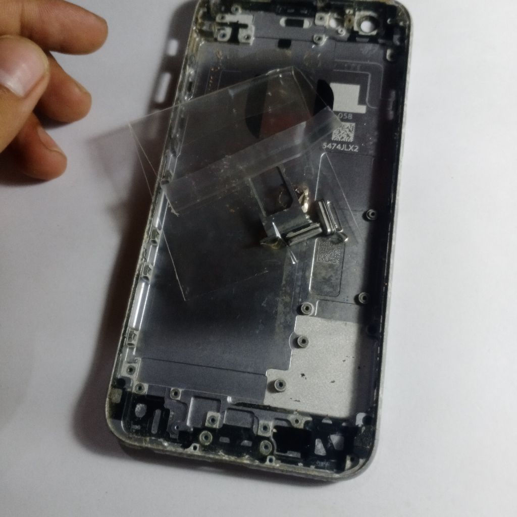 Backdoor iPhone 6s Silver Copotan Original Housing Casing Belakang Bekas