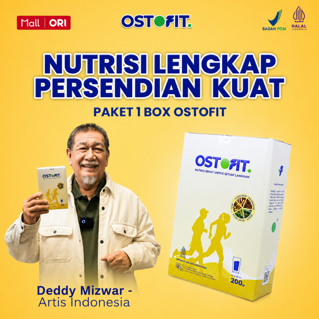 OSTOFIT ORIGINAL / OSTOFIT MORIGO Susu Nyeri Sendi Ekstrak Herbal Tinggi Kalsium 200gr Halal BPOM