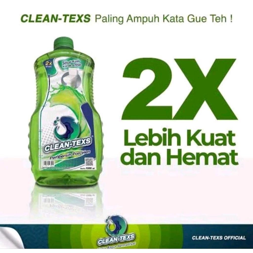 CLEAN TEXT 1000ML ISI 2BOTOL, PEMBERSIH E& KERAK AMPUH