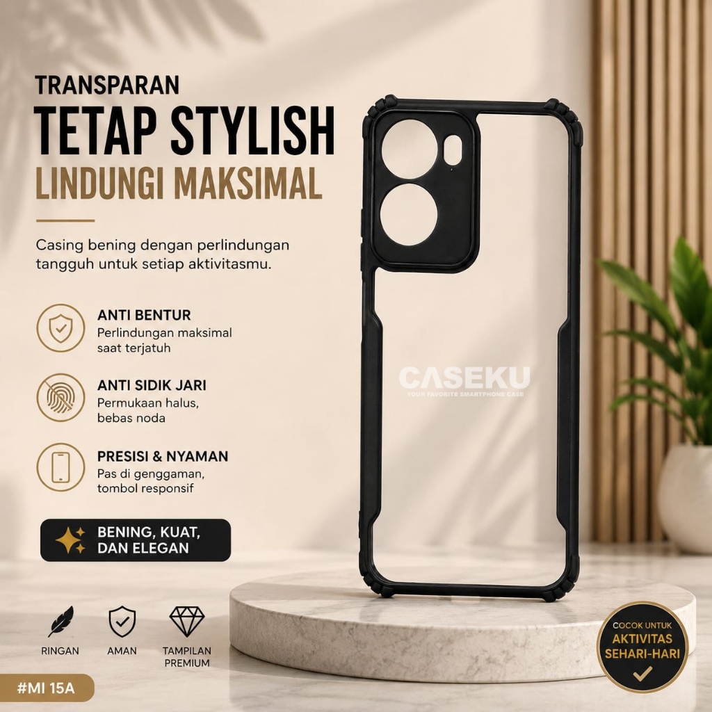 Redmi 15A 5G Redmi 15 Redmi 15C Case Fusion shockproof Transparan Casing Redmi 15A 5G Redmi 15 Redmi