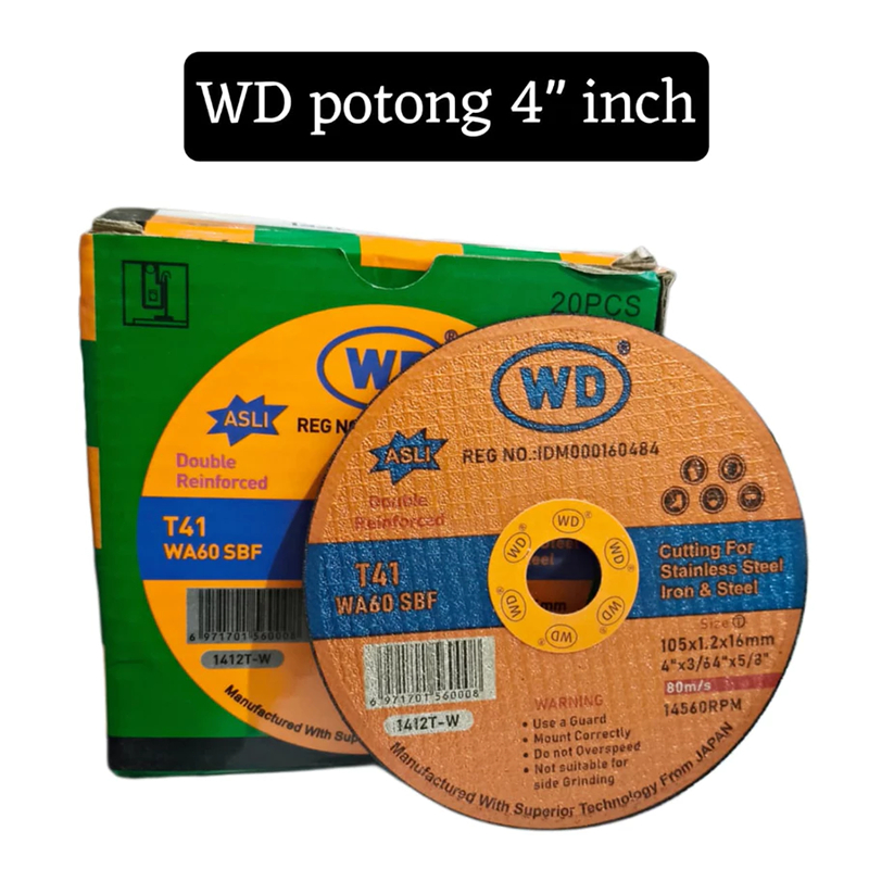 batu WD potong 4" / batu gurinda WD 4" / WD potong 4 inch - 100 % asli