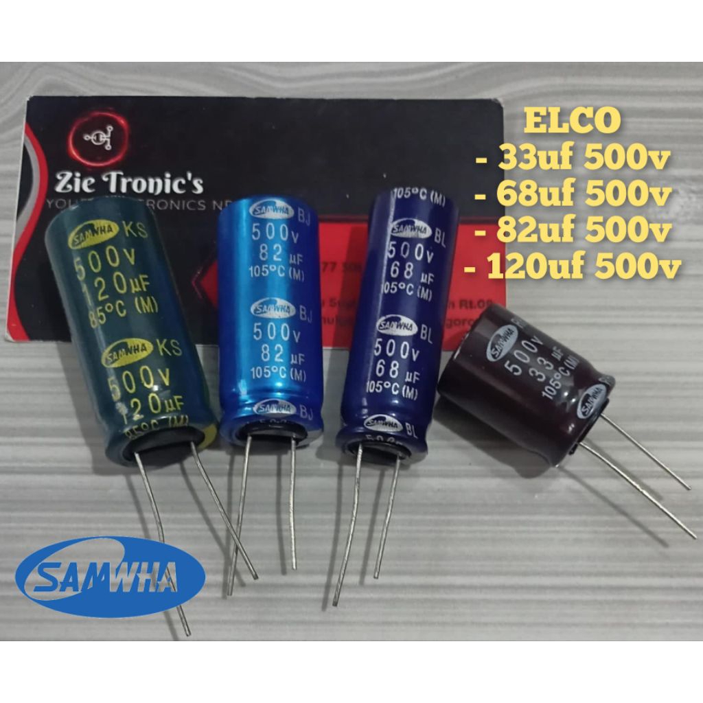 ELCO 33uf 68uf 82uf 100uf 120uf 500v ORIGINAL SAMWHA ELCO PDC TV DLL