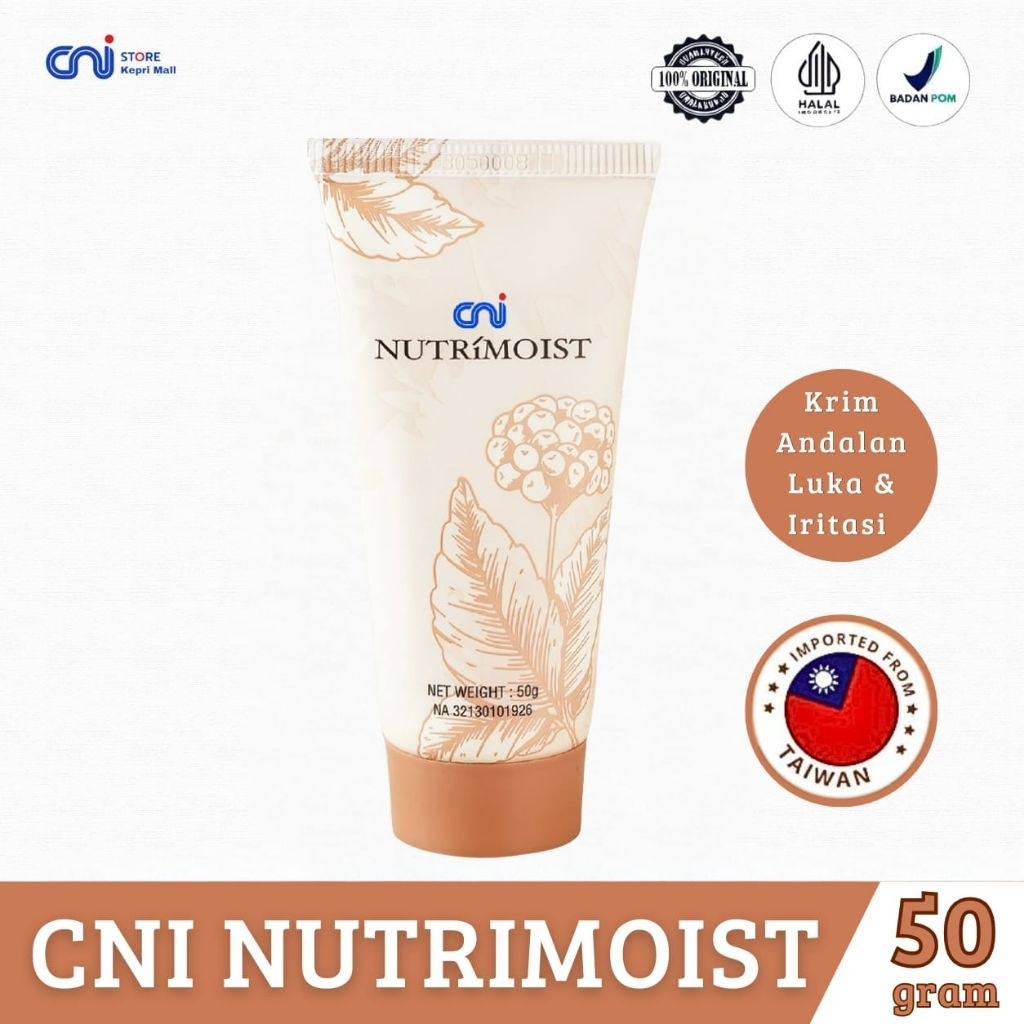 CNI Nutrimoist 50 Gram , Krim Serbaguna Untuk Luka, Iritasi,Ruam & Kulit Kering,Aman Untuk Bayi & De