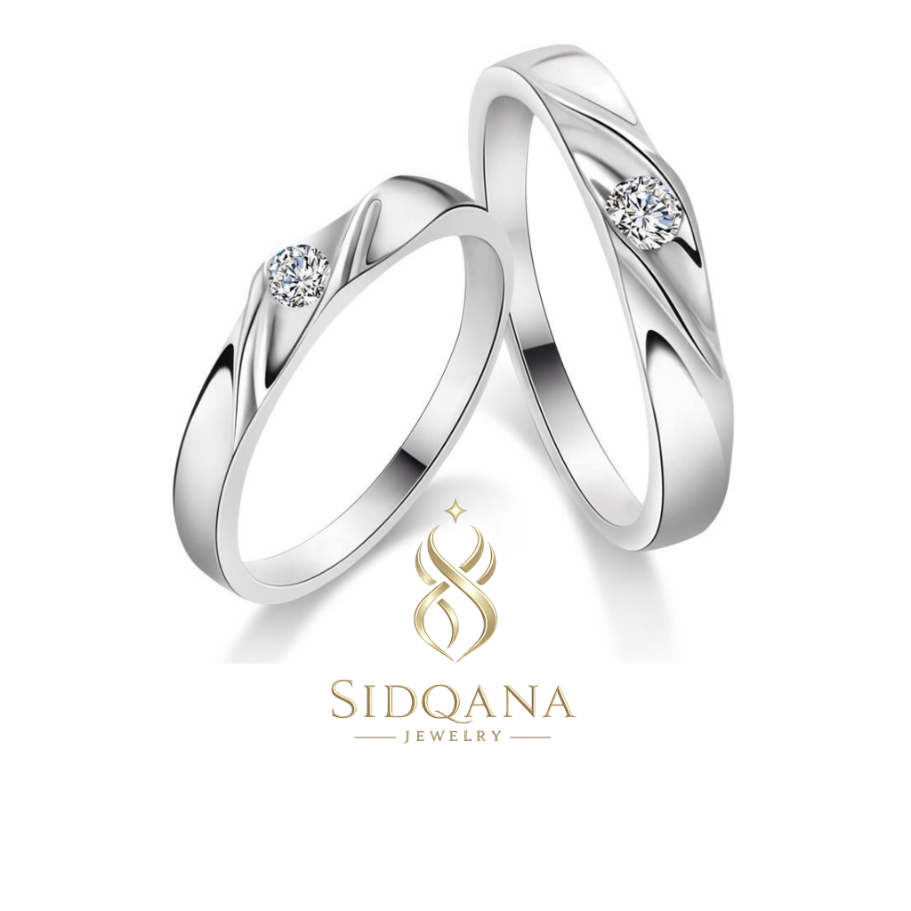 Sidqana Jewelry - Cincin Couple Silver Perak Murni - Couple Ring