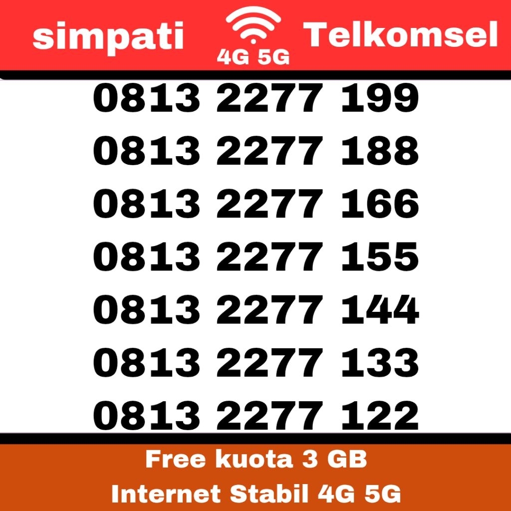 simpati telkomsel 2277 199 kartu perdana internet stabil 4G 5G prabayar