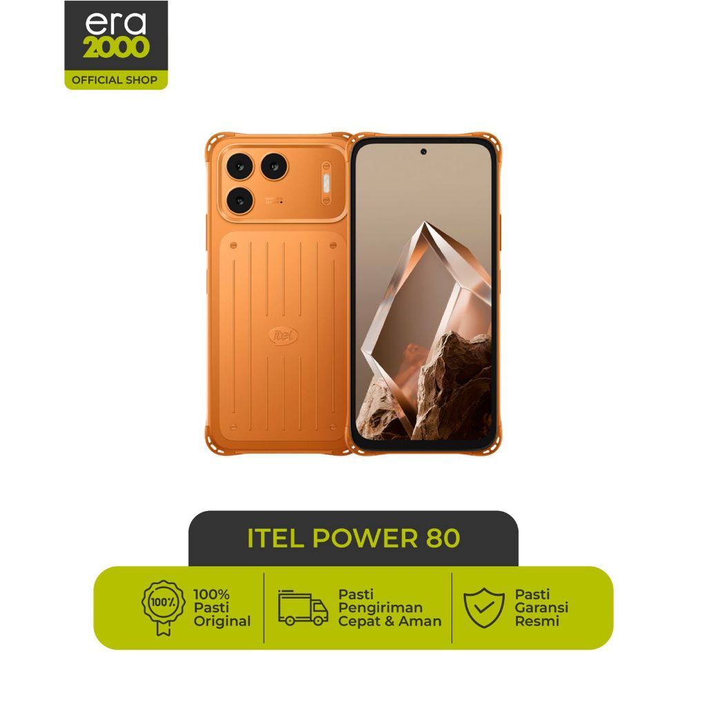 ITEL POWER 80 [4/128] GARANSI RESMI Rugged Smartphone | Baterai 7000mAh | IP68/IP69