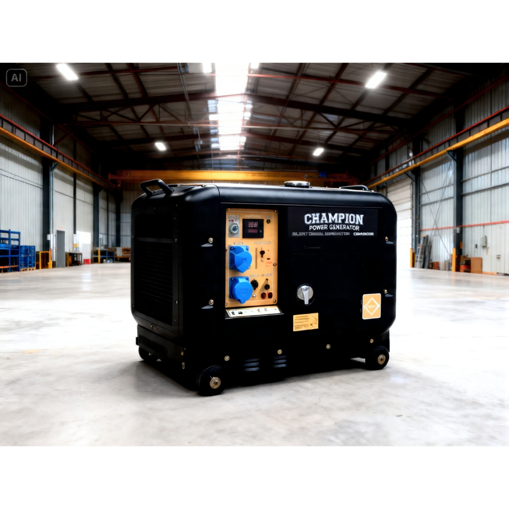 Genset 5000-5500 watt Champion CEM 8000 s Generator Silent Diesel