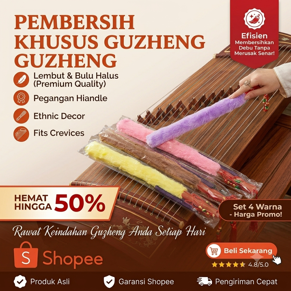 Kemoceng Pembersih Guzheng Kecapi China