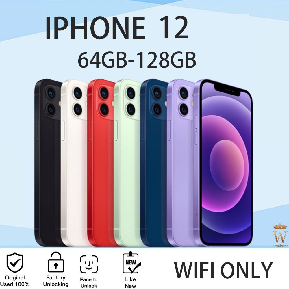 APPLE IPHONE 12 64GB/128GB HP12 FULLSET SECOND ORI LIKE NEW BergaransiTerpercaya second mulus