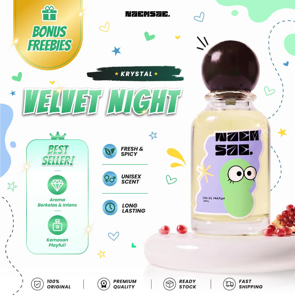 Parfum Krystal FX "VELVET NIGHT" By Naemsae - Aroma Fruity, Feminin & Playful
