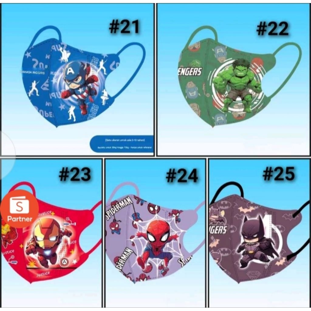 Masker Anak 3D