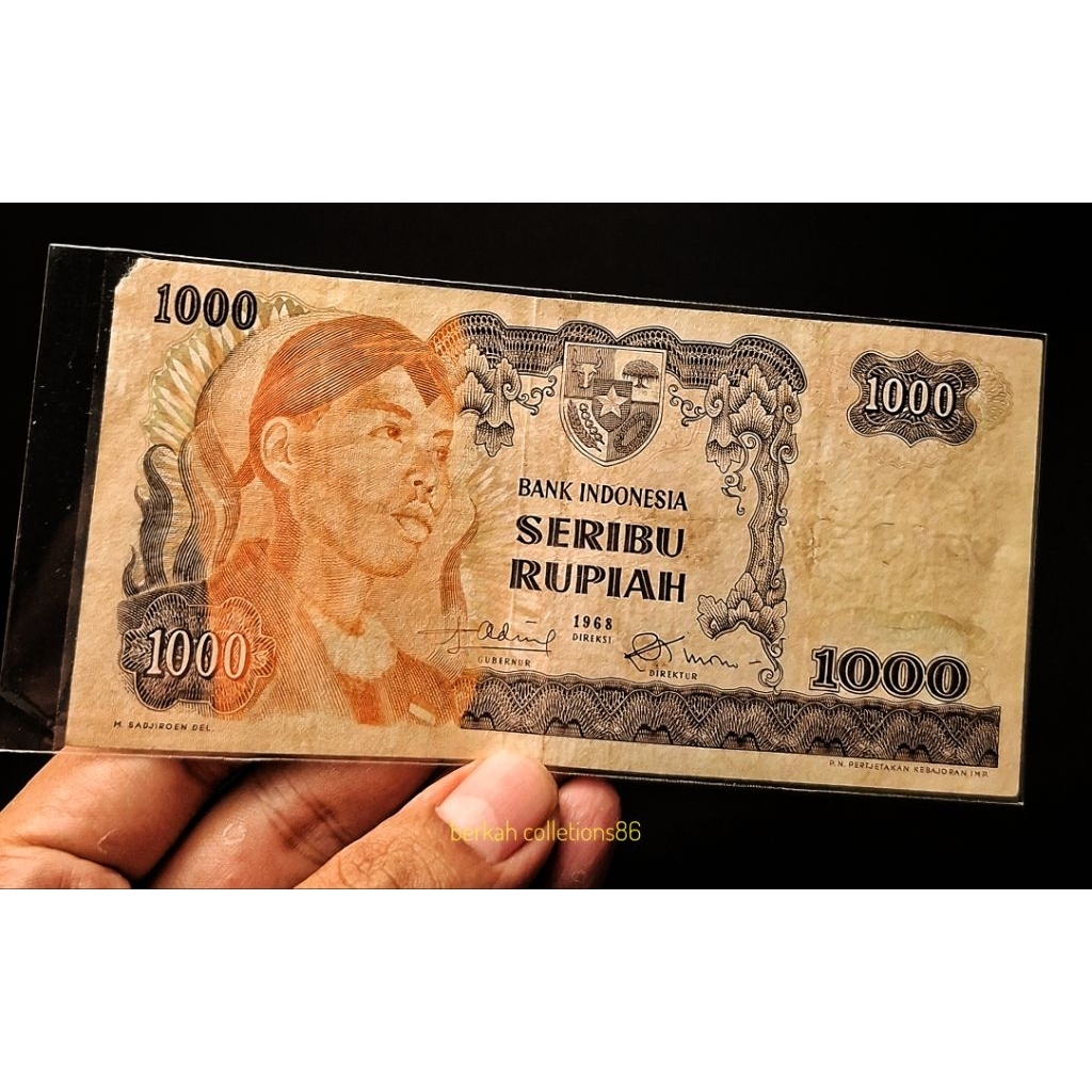 koleksi 1000 rupiah seri sudirman tahun 1968