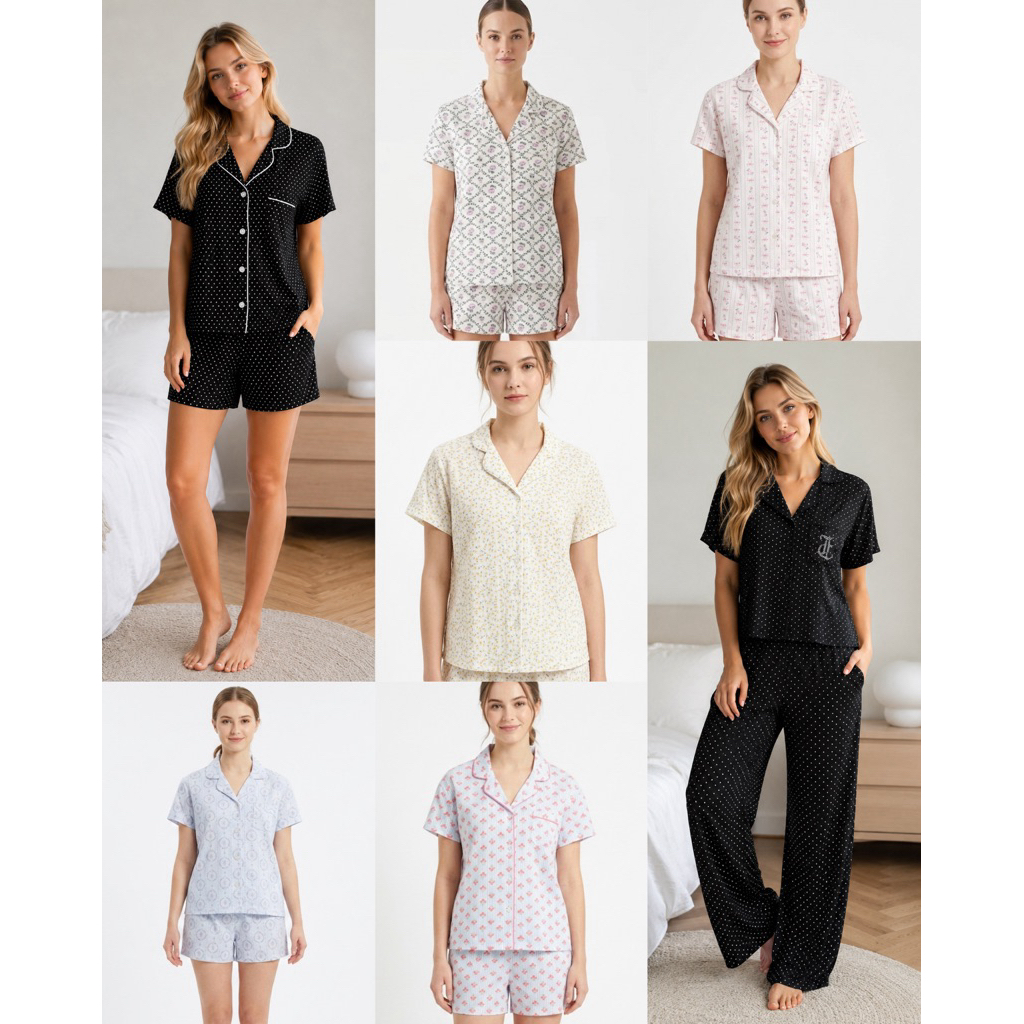 Piyama Laura Ashley Celana Pendek dan Celana Panjang | Baju Tidur Laura Ashley dewasa celana pendek 