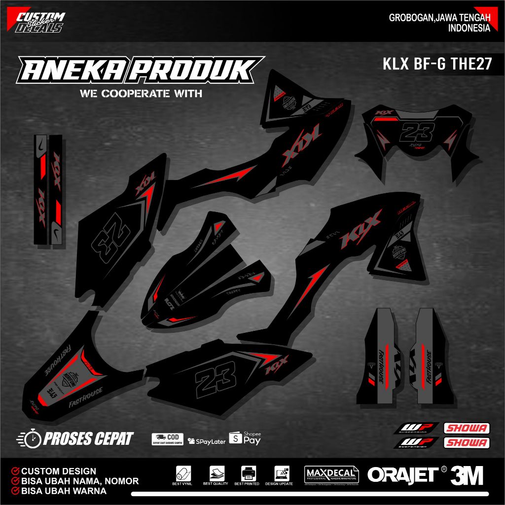 Decal STIKER KLX BF-KLX G FULL BODY FREE CUSTOM THE27