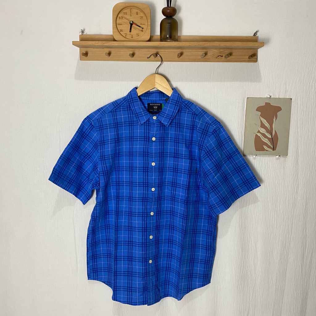 kemeja pendek pria Dockers original size M kondisi bagus