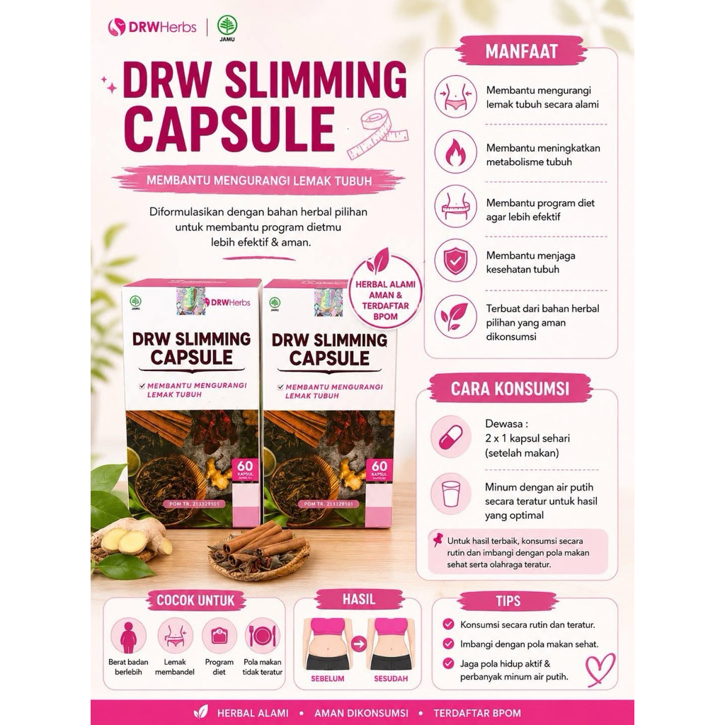 DRW SLIMMING CAPSULE KAPSUL PELANGSING TUBUH