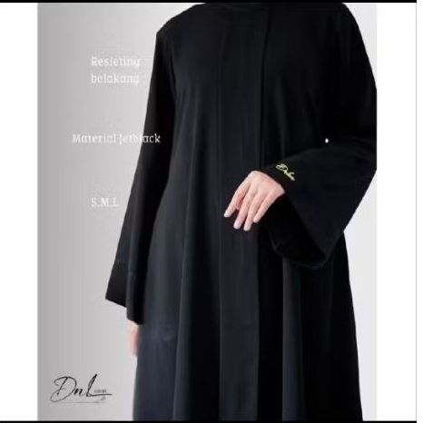 Darby Gamis Abaya Dnl Luxury Jetblack