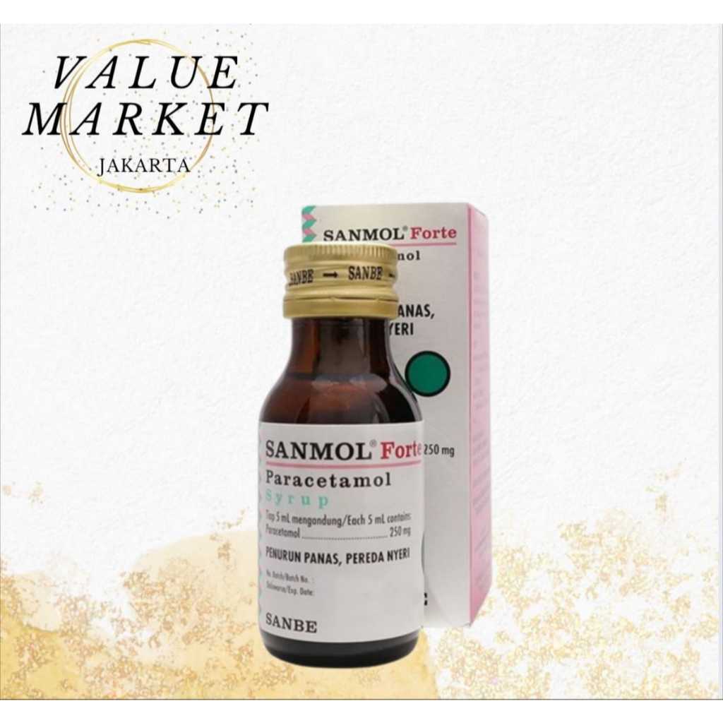 Sanmol Forte Paracetamol Syrup 60 ML 250 MG - Menurunkan Demam