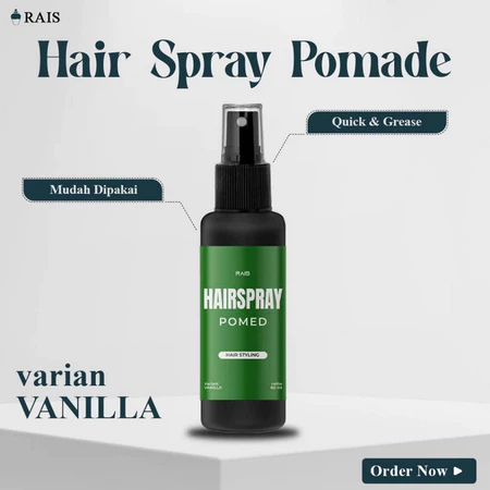 Rais Hairspray Pomade | Pomade Hairspray Ganteng Maksimal Dengan Hairspray Pomade