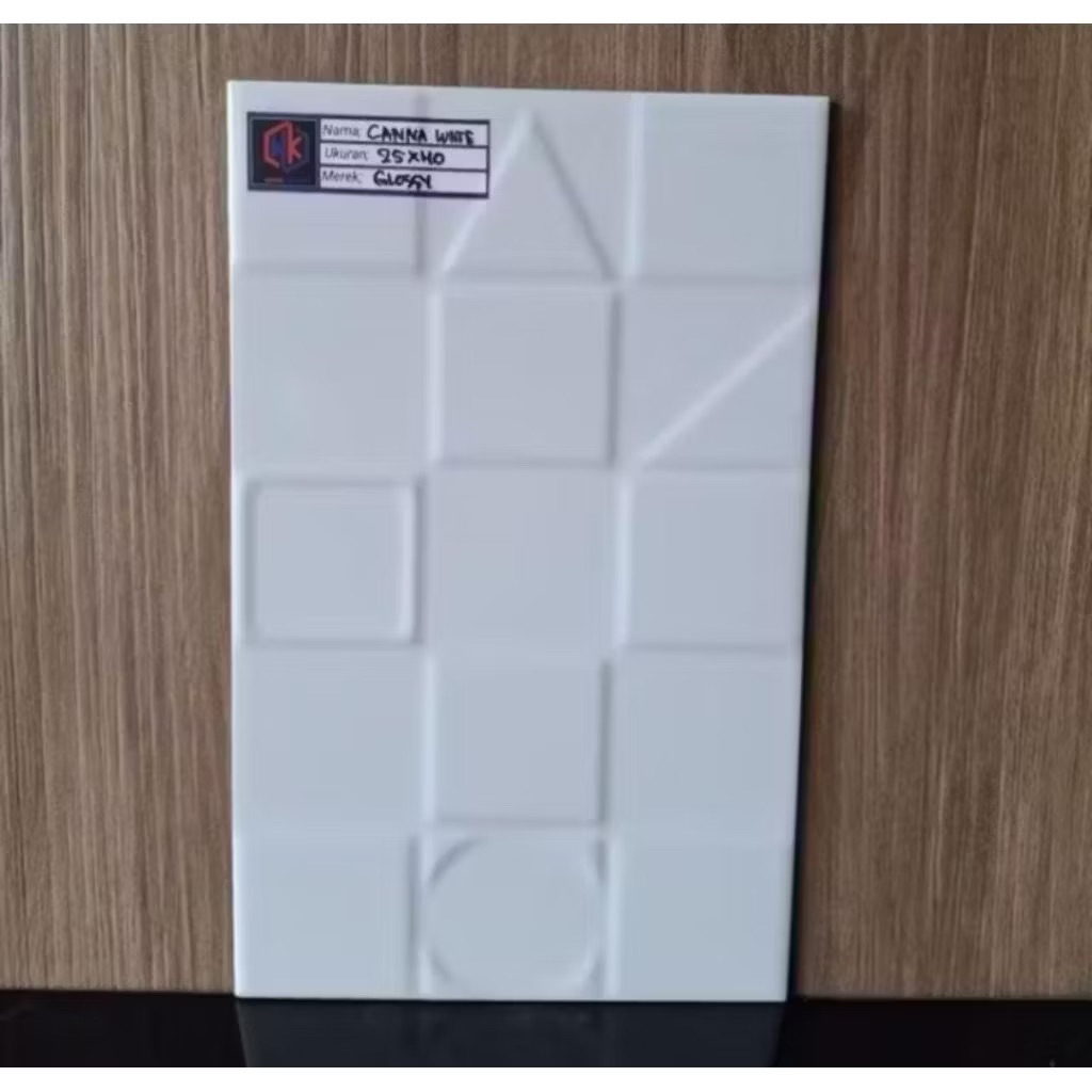 KERAMIK DINDING MULIA 25X40 CANNA WHITE