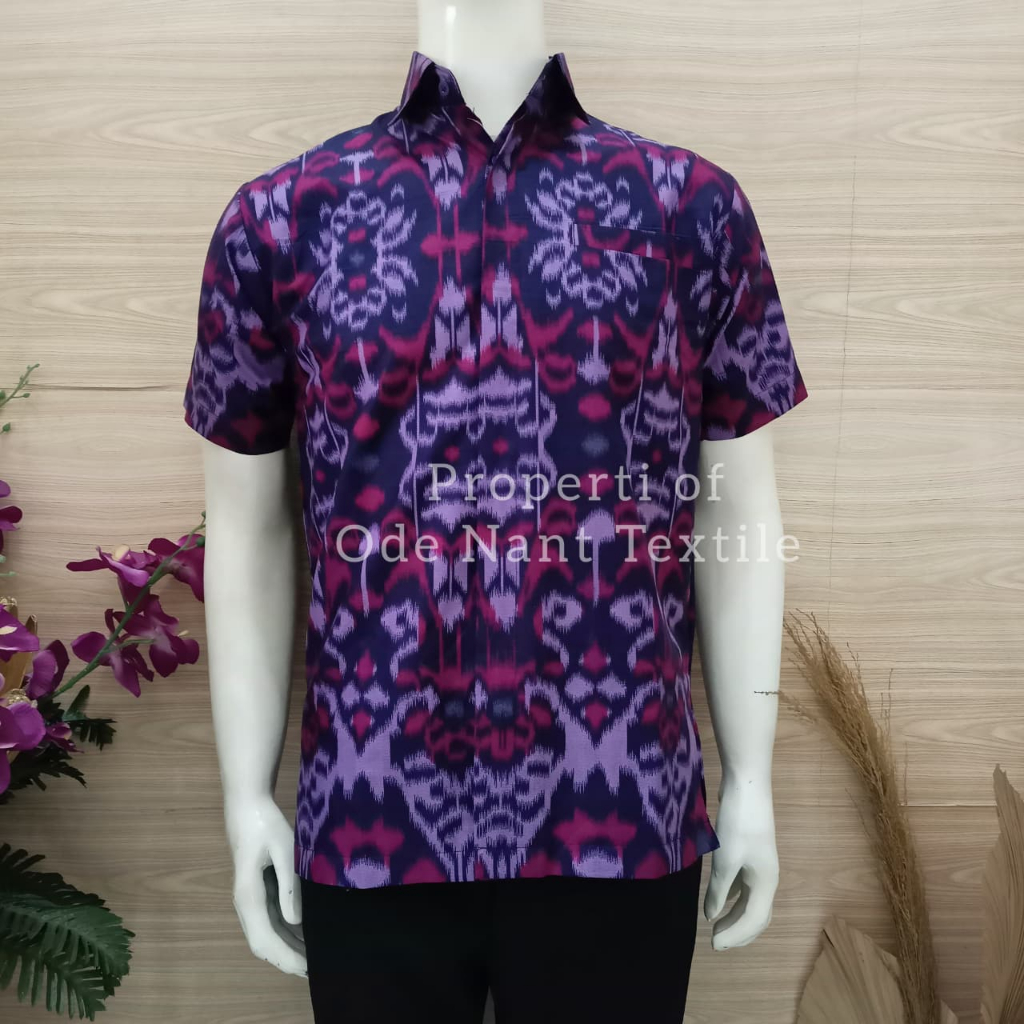 KEMEJA KATUN ENDEK PRINT PRIA TRIA - KEMEJA ENDEK KANTOR PRIA - KEMEJA ENDEK KATUN PRINT