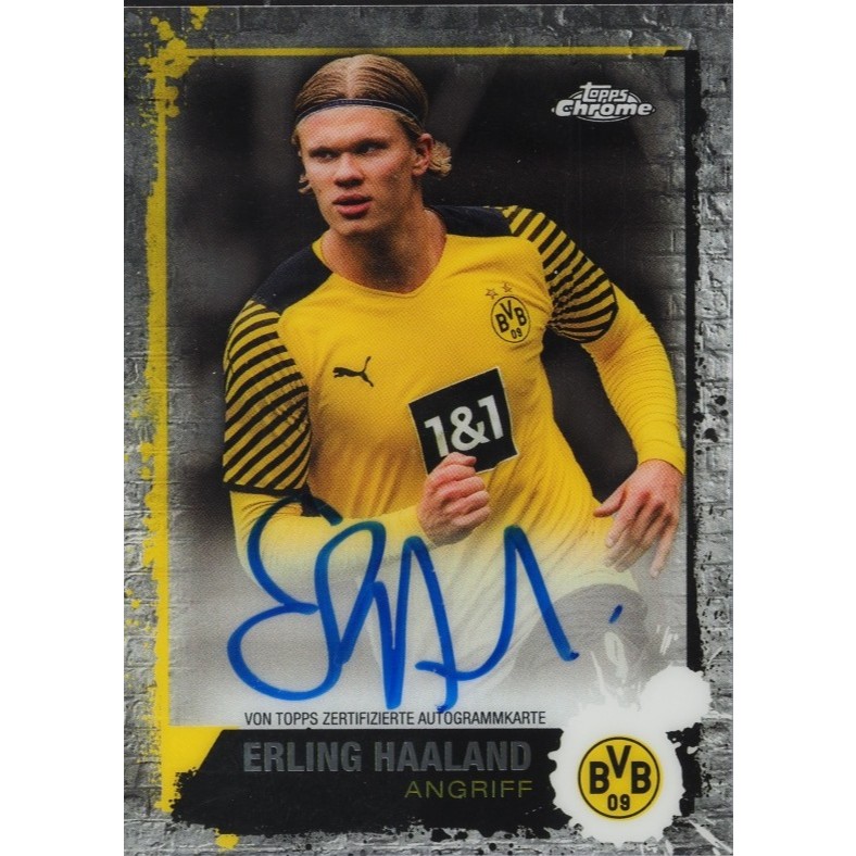 FULLPRINT REPLICA 2021 Topps Chrome BVB Borussia Dortmund Team Set Erling Haaland AUTO
