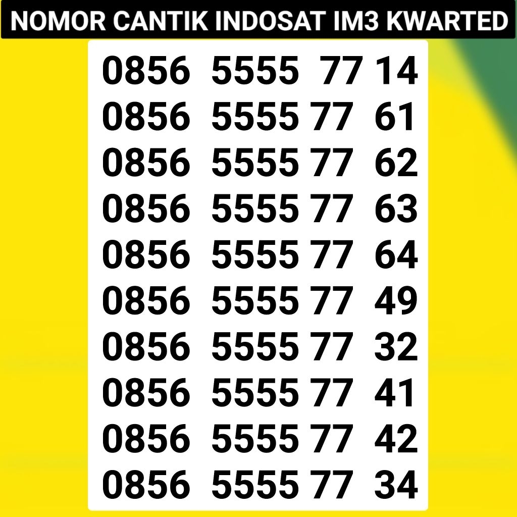 KARTU PERDANA INDOSAT IM3 NOMOR CANTIK INDOSAT IM3