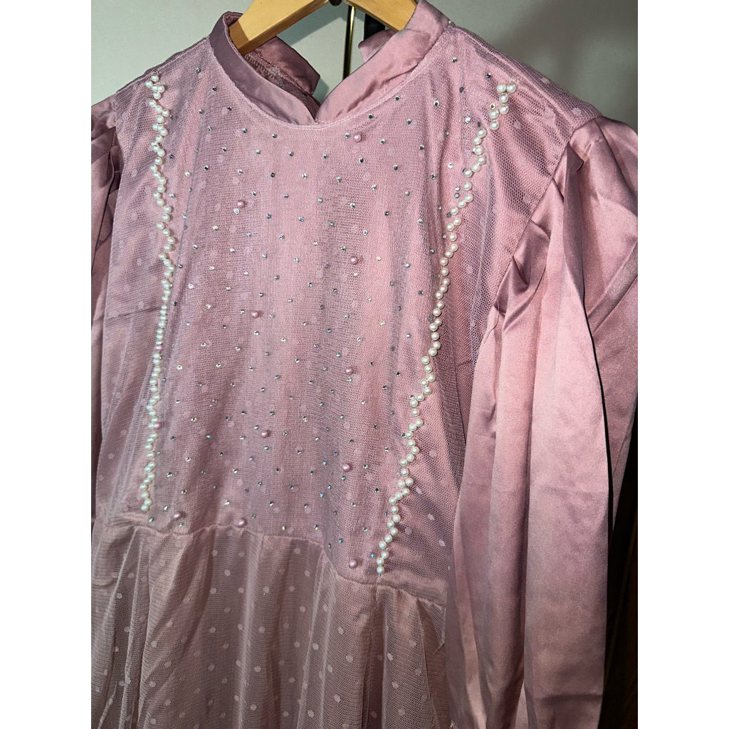 pl dress pesta pink