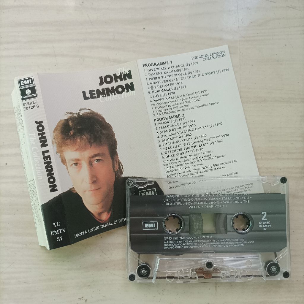 Original Kaset Pita Tape Musik The Beatles John Lennon Album Best Selection