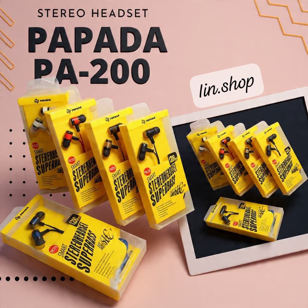 [HEADSET PAPADA] HF HEADSET EARPHONE PAPADA PA-200 GROSIR MURAH