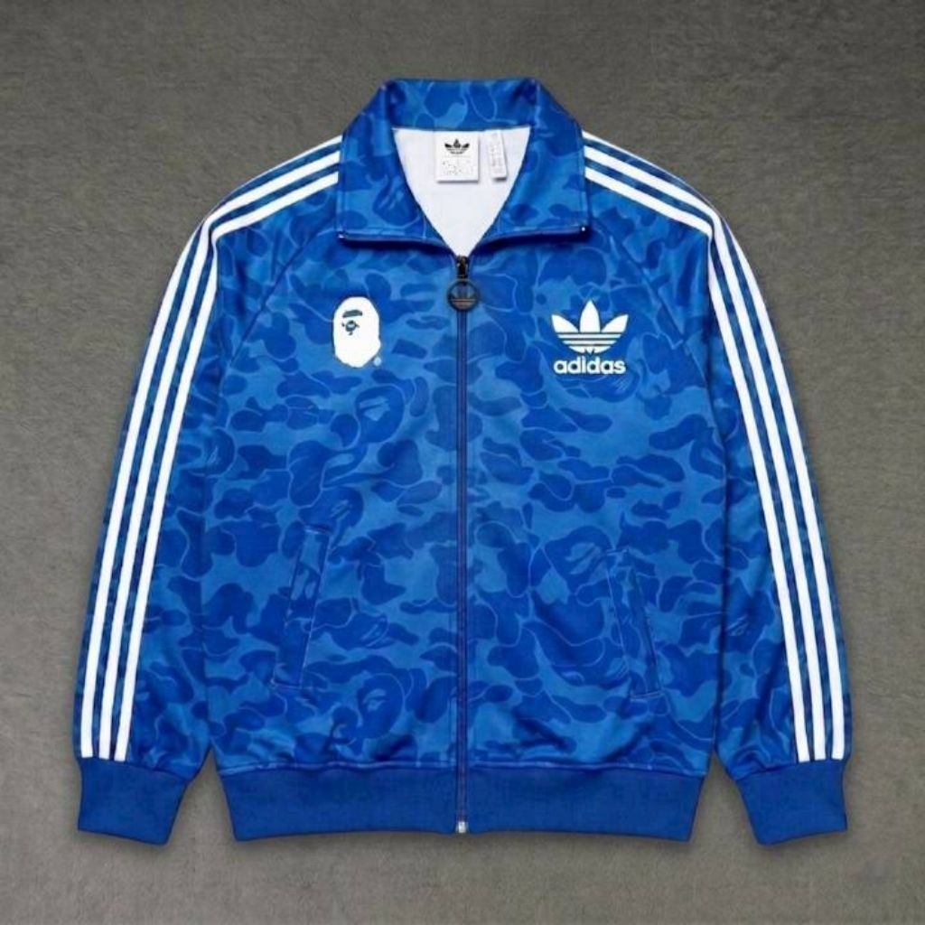 Jacket Tracktop A bathing Ape Stripe Blue Full print Unisex