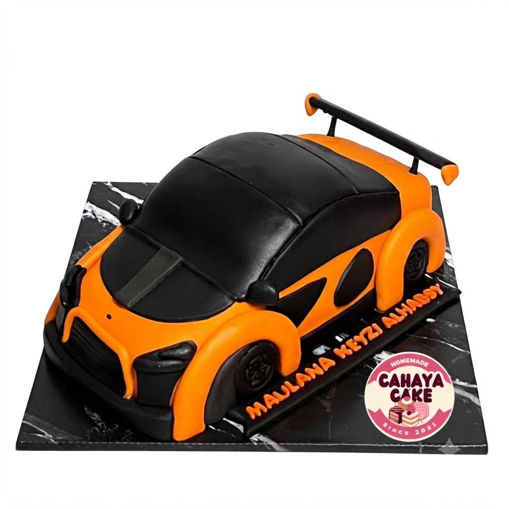 Sport Car Custom Cake / Kue Ulang Tahun Mobil Balap